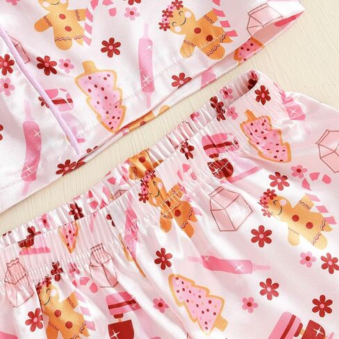 DuAnyozu Merry Christmas Pajamas Set Toddler Girl Pjs Feather Trim Long Sleeve Shirt Kids Pants Winter Little Girls Clothes in Saudi Arabia