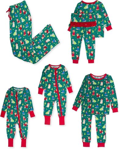 RuffleButts SoftSnooze Holiday Family Matching Pajama Sets in Saudi Arabia