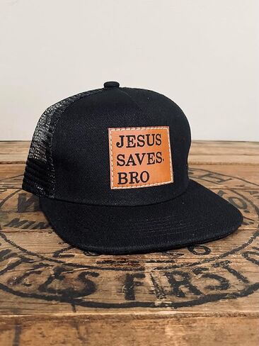 قبعة Jesus Save Bro Snapback، قبعة سائقي الشاحنات للأطفال الصغار من الأولاد والبالغين، قبعة دينية مسيحية in Kuwait