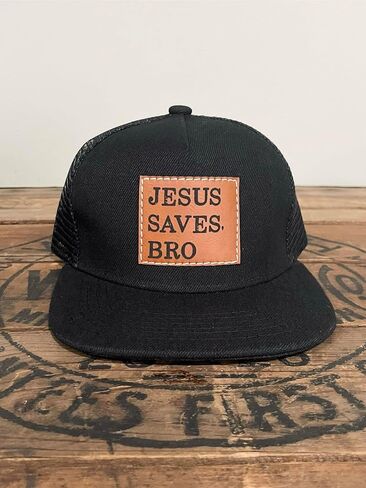 قبعة Jesus Save Bro Snapback، قبعة سائقي الشاحنات للأطفال الصغار من الأولاد والبالغين، قبعة دينية مسيحية in Kuwait