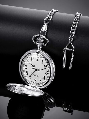 Pocket Watch Personalized Engraved for Brother, Retro Vintage Quartz Roman Numerals Pocket Watch with Chain for Men, Brother Gift for Birthday Christmas Graduation in Saudi Arabia
