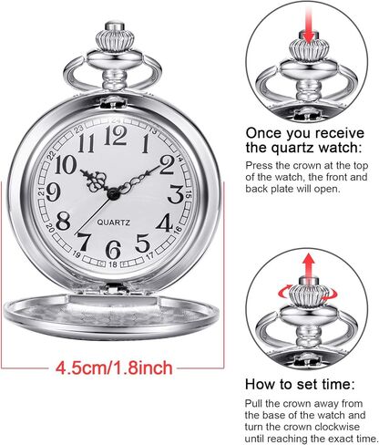 Pocket Watch Personalized Engraved for Brother, Retro Vintage Quartz Roman Numerals Pocket Watch with Chain for Men, Brother Gift for Birthday Christmas Graduation in Saudi Arabia
