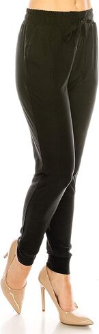 RENESEILLE Women's Casual Jersey Joggers - Elastic Waist Drawstring Tapered Pants Pockets Workout Yoga Active Athletic in Saudi Arabia