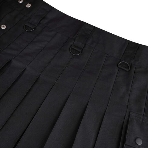 Men's Black Kilt Utility Scottish Cotton Kilts in Saudi Arabia