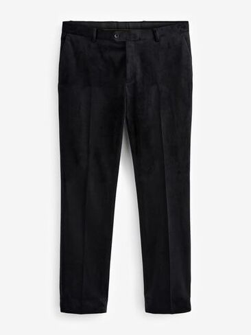 Men Black Velvet Evening Grooming Wedding Pant & Stylish Dinner Night Party Trousers in Saudi Arabia