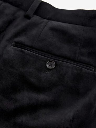 Men Black Velvet Evening Grooming Wedding Pant & Stylish Dinner Night Party Trousers in Saudi Arabia