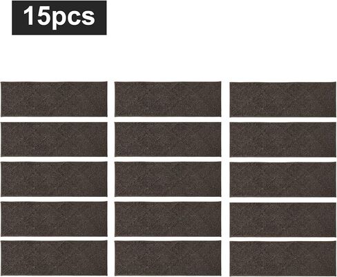 COSY HOMEER Edging Stair Treads Non-Slip Carpet Mat 28inX9in Indoor Stair Runners for Wooden Steps, Edging Stair Rugs for Kids and Dogs, 100% Polyester TPE Backing (15pc, Brown) in Saudi Arabia