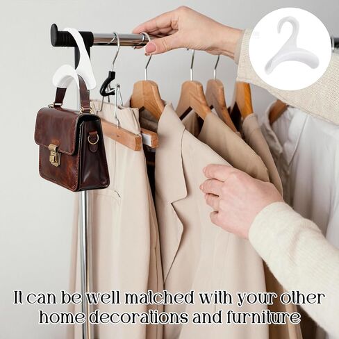 50 Pcs Bag Hanger,Purse Holder for Closet White Backpack Hanger Hook for Closet Organizer Storage Purses Tote Bag Backpacks Handbags Satchels (White) in Saudi Arabia