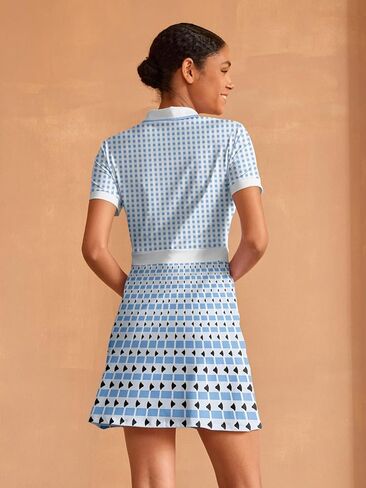 ACEGOLFS Women's Golf Tennis Dress Short Sleeve Collared Workout Athletic Dresses UPF 50+ Casual Golf Clothes for Women in Saudi Arabia