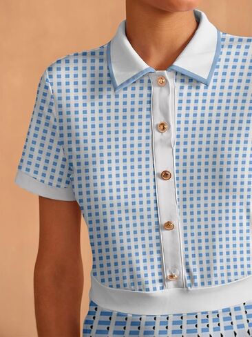 ACEGOLFS Women's Golf Tennis Dress Short Sleeve Collared Workout Athletic Dresses UPF 50+ Casual Golf Clothes for Women in Saudi Arabia