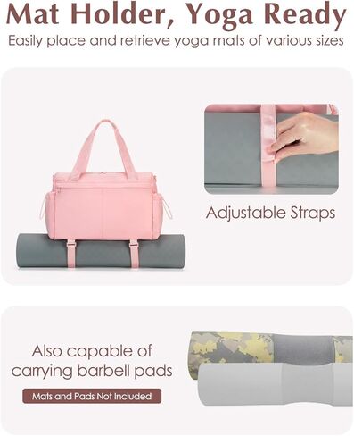Small Gym Bag, Mini Gym Bag for Women with Yoga Mat Holder and Wet Compartment, Cute Small Yoga Mat Bag with Water Bottle Pocket for Workout Dance, Pink in Kuwait