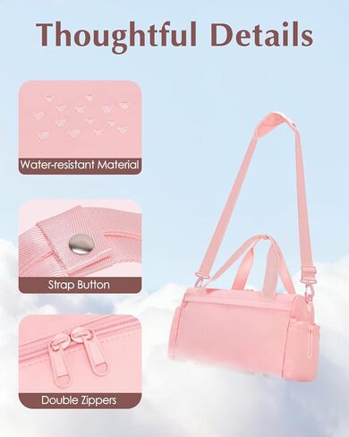 Small Gym Bag, Mini Gym Bag for Women with Yoga Mat Holder and Wet Compartment, Cute Small Yoga Mat Bag with Water Bottle Pocket for Workout Dance, Pink in Kuwait