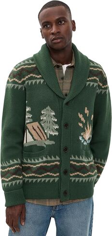 Faherty Men's Camp Cardigan in Saudi Arabia