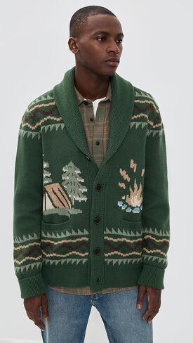 Faherty Men's Camp Cardigan in Saudi Arabia