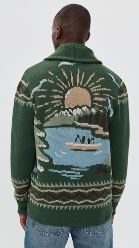 Faherty Men's Camp Cardigan in Saudi Arabia