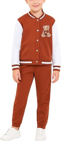 بدلة رياضية للفتيات من Angel Face - طقم من قطعتين من سترة الصوف وسراويل رياضية - طقم ملابس لطيف للفتيات (7-16) in Kuwait