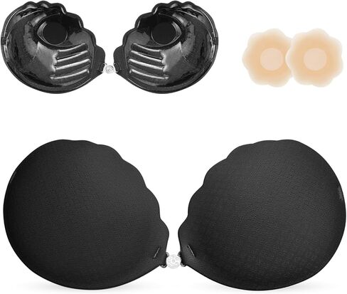 Push Up Sticky Bra, Thick Padded Adhesive Invisible Backless Strapless Bra for Women in Saudi Arabia