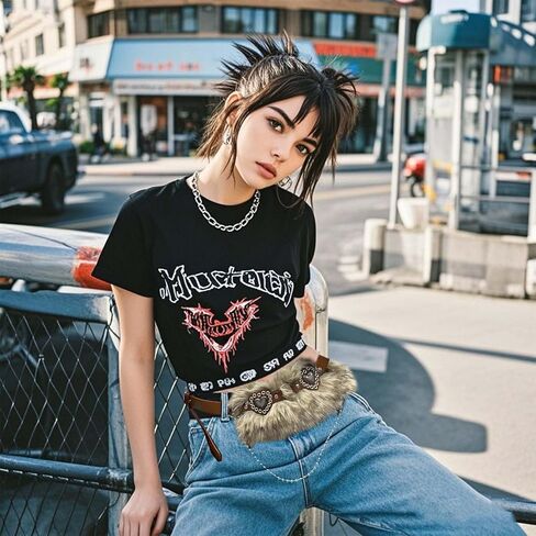 Faux Fur Belts with Heart, Western Punk Grunge Style, Adjustable PU Leather Waistband for Women Dresses Pants Cosplay Party in Saudi Arabia