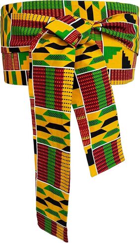 African Print Women's Belt Multi Colour Elasticated Belt Prom Decoration Belt One Size in Saudi Arabia