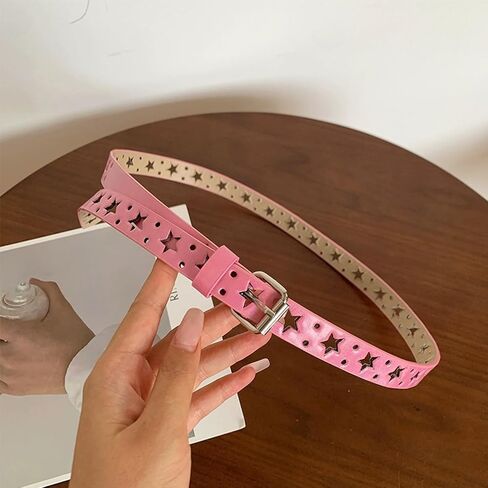 حزام عصري بنمط نجمة Y2K للنساء، ديكور نجمة باستيل، حزام خصر دوبامين، نمط الشارع للإناث in Kuwait