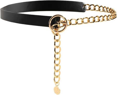 CanB Leather Chain Belt for Women Dress Waist Chain Metal Chain Belts in Saudi Arabia
