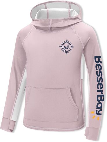 BesserBay Youth Boys Fishing Shirt UV Protection Hooded Rash Guard with Pocket 6-16 Years in Saudi Arabia