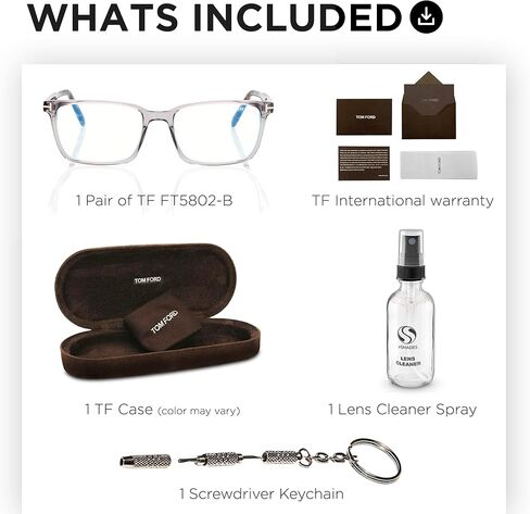 Tom Ford FT5802-B Retangle Shape Eyeglass Frame With Luxury Eyewear Kit in Saudi Arabia