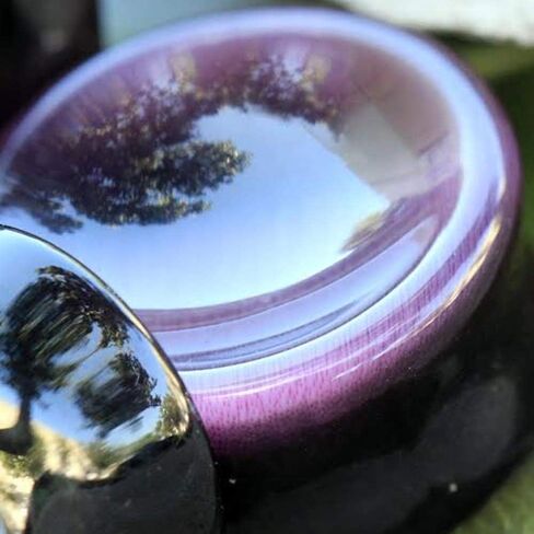 Natural Purple Cat's Eye Concave Stone Saddle Plug in Saudi Arabia