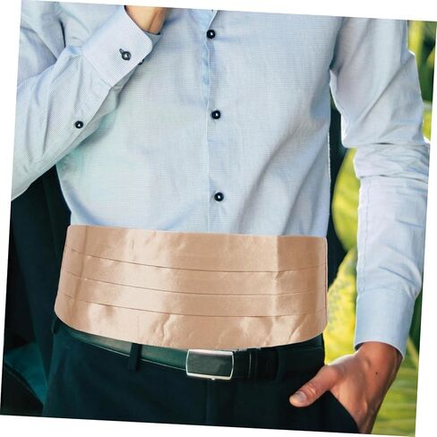 حزام خصر رجالي من NOLITOY لملابس السهرة الرسمية والملابس الرسمية، حزام خصر أنيق لحفلات الزفاف ورفقاء العريس والمناسبات الخاصة، تصميم مريح وملاءمة in Saudi Arabia