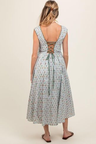 PinkBlush Light Floral Button Front Sleeveless Maternity Maxi Dress in Saudi Arabia