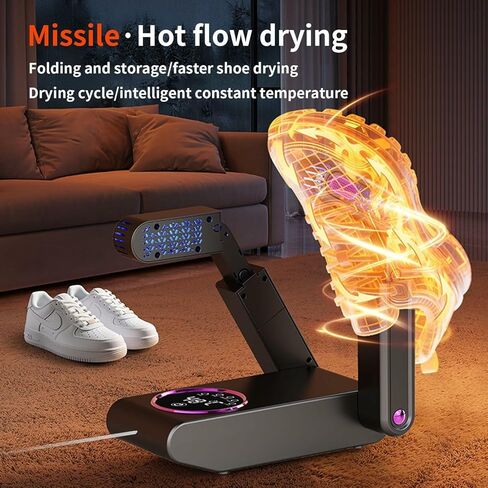 مجفف أحذية كهربائي تلسكوبي مع تحكم ذكي باللمس، آلة تجفيف أحذية قابلة للتعديل بتصميم قابل للتمديد للأحذية والقفازات in Kuwait