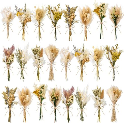 12/24 PCS Charming Dried Flowers Bouquet for Vase Various Dried Wildflowers with Stems Mini Handmade Wildflowers Natural Real Flowers Bulk Flowers Craft (Various Series, 12 PCS) in Saudi Arabia