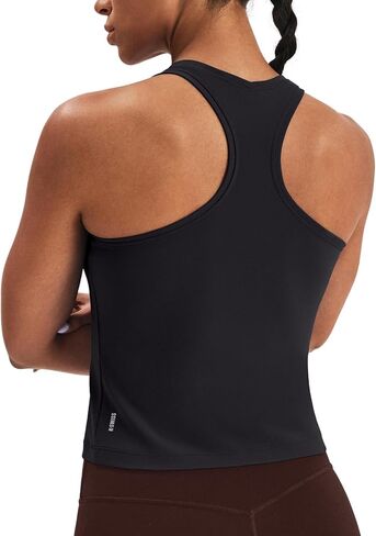قمصان رياضية للسيدات من K-Swiss - تانك توب Racerback بدون أكمام وطول الخصر وقصة ضيقة لصالة الألعاب الرياضية واليوجا in Kuwait
