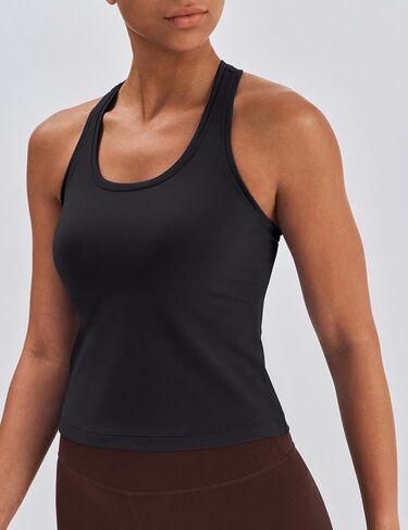قمصان رياضية للسيدات من K-Swiss - تانك توب Racerback بدون أكمام وطول الخصر وقصة ضيقة لصالة الألعاب الرياضية واليوجا in Kuwait