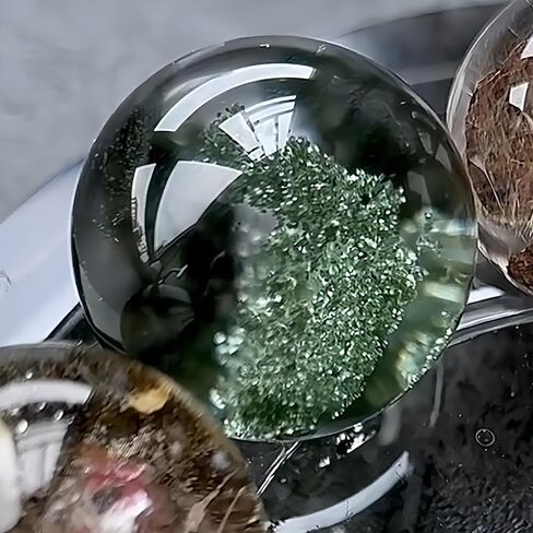 Natural Crystal Quartz Sphere, Garden Phantom Crystal Ball, Decorative Landscape Sphere Collection, Phantom Quartz for Decoration in Saudi Arabia