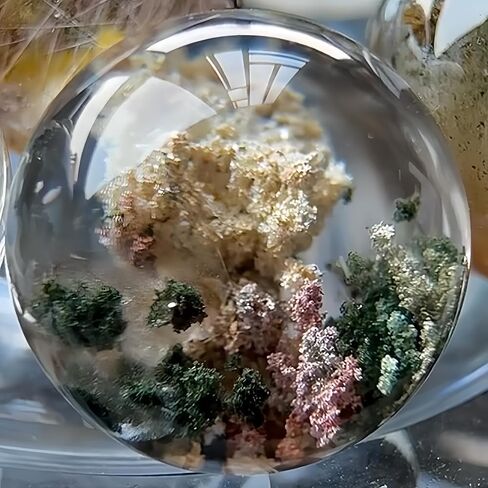 Natural Crystal Quartz Sphere, Garden Phantom Crystal Ball, Decorative Landscape Sphere Collection, Phantom Quartz for Decoration in Saudi Arabia