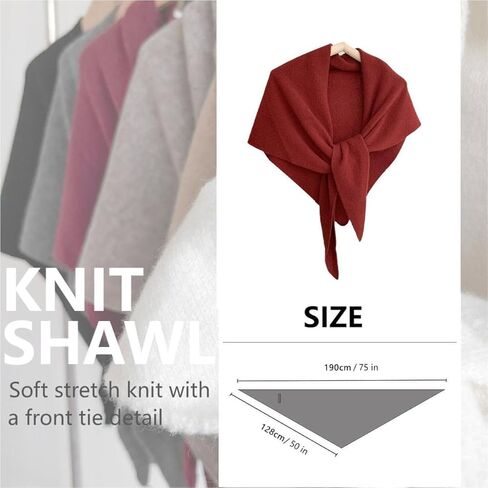 VUFVOID Pashmina Blend Shawl Wraps Women Knitted Shawls Wraps Cardigan Cape Cashmere Shoulder Top Sweater Shawl travel scarf in Saudi Arabia