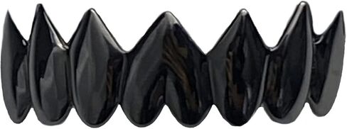 سمك القرش الأسود Grillz ثمانية أسنان سفلية 8 أسنان أنياب مصاص دماء الفم الهيب هوب الشوايات in Kuwait