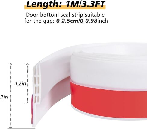 Silicone Door Draft Stopper – 39 inches Under Door Seal for Interior & Exterior Doors Weather Stripping Soundproof in Saudi Arabia