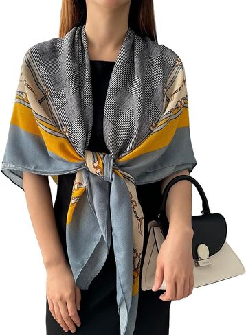 Extra-Large Square Scarf 51" Fashion Scarves Shwal Head Cover Scarf Neck Scarves for Women B03 in Saudi Arabia