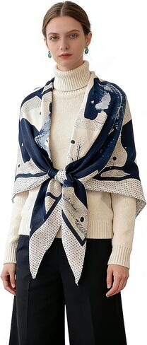 Extra-Large Square Scarf 51" Fashion Scarves Shwal Head Cover Scarf Neck Scarves for Women B03 in Saudi Arabia