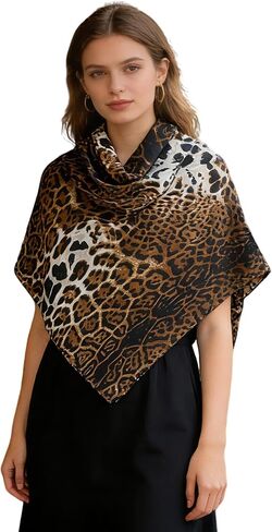 Extra-Large Square Scarf 51" Fashion Scarves Shwal Head Cover Scarf Neck Scarves for Women B03 in Saudi Arabia