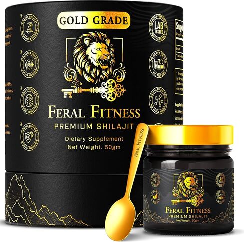 50g | 100% Pure Himalayan Shilajit Resin - Gold Grade | 85+ Trace Minerals & Fulvic Acid | Supports Energy, Stamina, Focus & Vitality for Men & Women | Lab Tested | Glass Jar (125 Servings) in Saudi Arabia