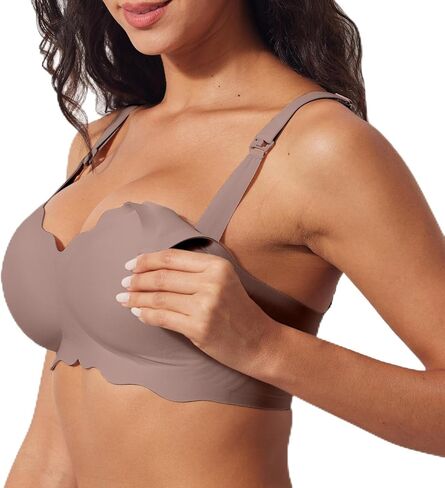 Soft Wirefree Nursing Sleep Bra – Seamless Maternity Bra with Adjustable Wide Straps for Breastfeeding & Pregnancy in Saudi Arabia