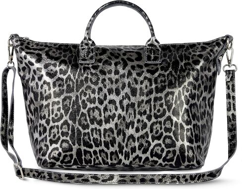 Leopard Metallic Suede Leather Top-Handle Bag in Saudi Arabia