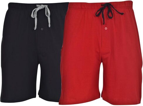 Hanes Men's 2-Pack Cotton Drawstring Knit Shorts Waistband & Pockets, Active Grey Heather/Bright Navy, Small in Saudi Arabia