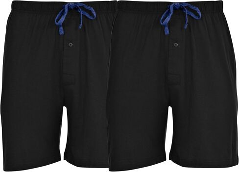 Hanes Men's 2-Pack Cotton Drawstring Knit Shorts Waistband & Pockets, Active Grey Heather/Bright Navy, Small in Saudi Arabia