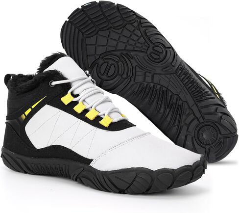 Winter Footwear Barefoot Shoes Women Men Zero Drop Barefoot Hiking Boots Slip On Warm Waterproof Snow Boot Minimalist Wide Toe Ankle Booties Five Finger Hike Shoes Outdoor in Kuwait