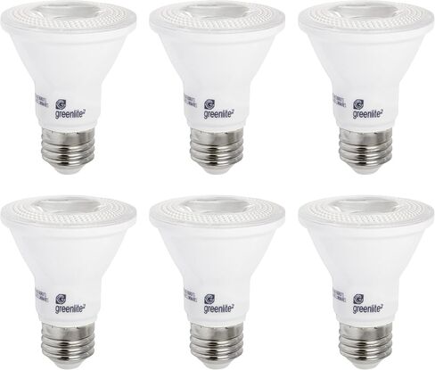 Greenlite LED PAR20 Dimmable Flood Light Bulb, 7W (50W Equivalent), 500 Lumens, 2700k Soft White, 40° Wide Flood Beam Angle, Indoor, 120V, Energy Star Certified, (Pack of 2) in Saudi Arabia
