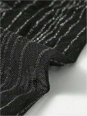 OYOANGLE Women's Glitter Lace Sheer Arm Sleeve Elbow Length Fingerless Long Tulle Gloves in Saudi Arabia